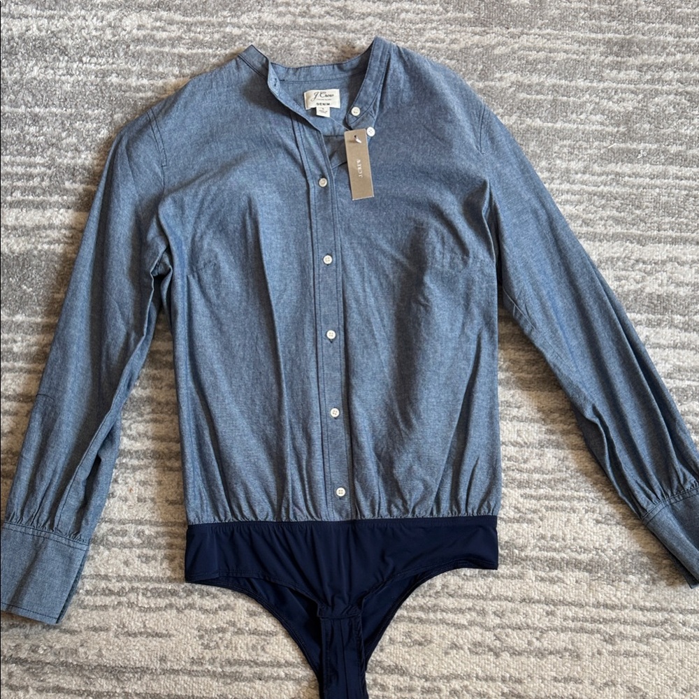 J. Crew Denim Blue Women Bodysuit